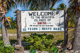 Welcome Sign at Enyu Airstrip