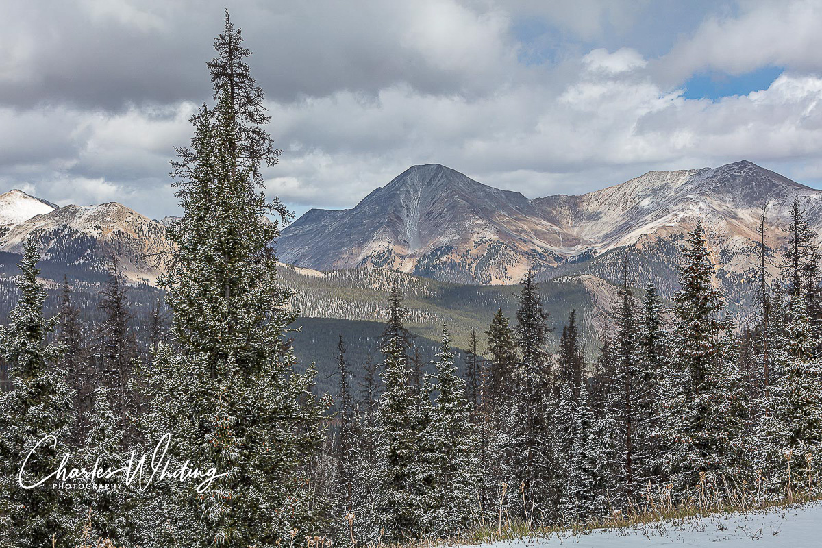Mount Aetna (13,745') and its neighbor Taylor Mountain from Monarch Pass, Colorado