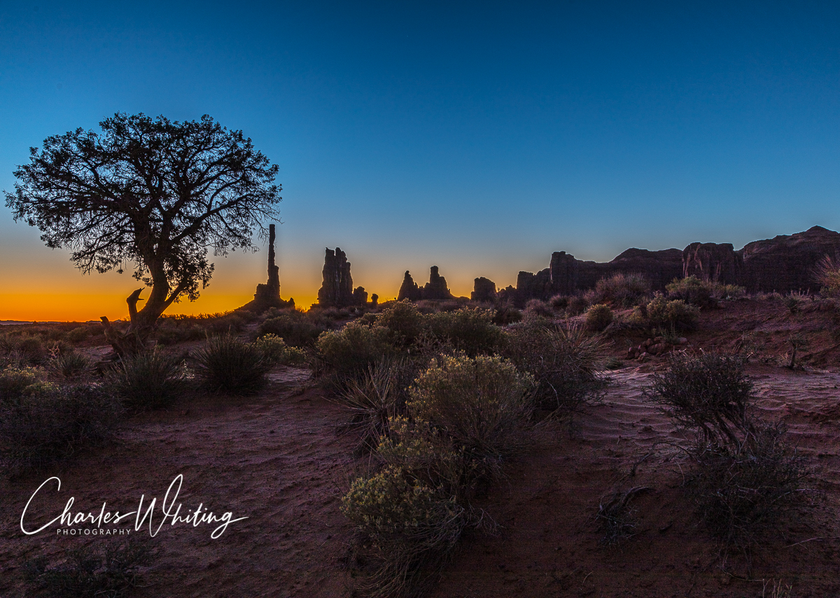 Sunrise Silhouette at the Totem Pole, Monument Valley, Arizona