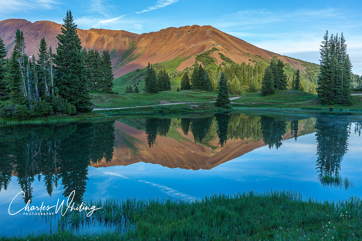 Mount Baldy's reflection in a small pond